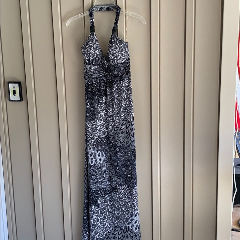 Cristinalove Black & White Halter Dress size Small